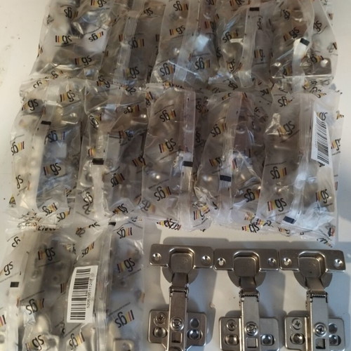 Hinges straight with brake new, pack of 25, GS Italy