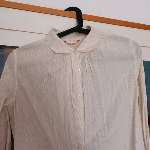 Cotton white shirt with glitter size M like new