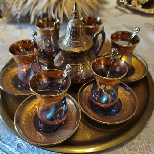 Turkish tea set like new, purchased from Turkey