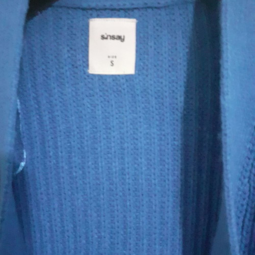 Knitted blue cardigan new with buttons