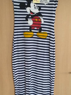 Stretch dress new, size S, black and white