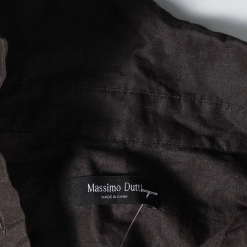 Massimo Dutti flowing ramie shirt size S, dark grey