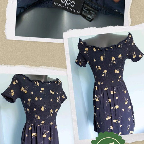 Bpc bonprix collection dress used, elastic corset and floral print