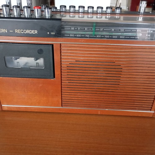 Vintage radio cassette player used, 1970s