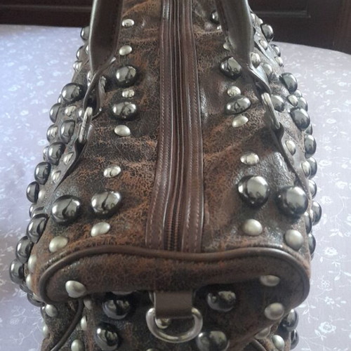 A To Z Greek brown handbag like new with studs