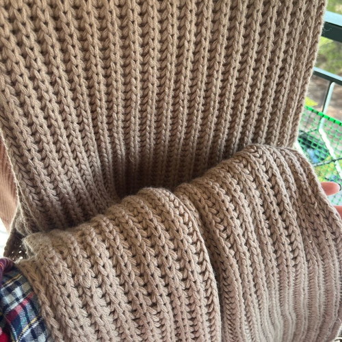 Achilleas thick beige camel scarf new