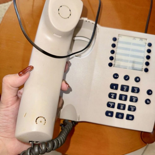 Siemens landline phone used, white, wired