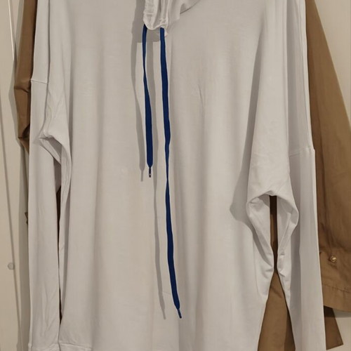 Sugarfree White Long-Sleeve Blouse Size Large Like New