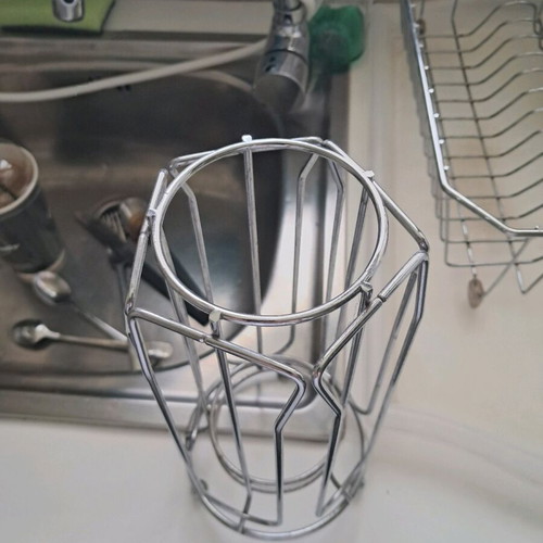 Metal coffee capsule holder inox, like new, set of 3