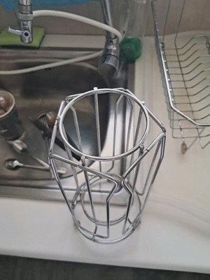 Metal coffee capsule holder inox, like new, set of 3
