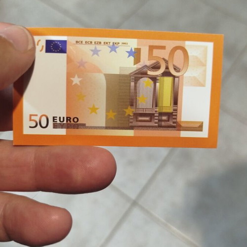Fake banknotes from board game