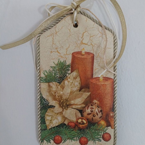 Decorative Wooden Cutting Board Christmas Candles Handmade