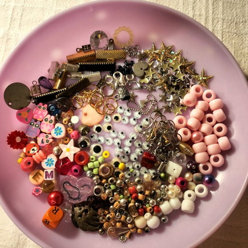 Various craft decorations used for handmade projects