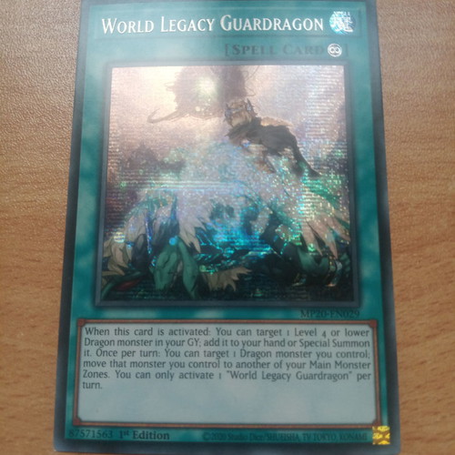 World Legacy Guardragon Continuous Spell Secret Rare μεταχειρισμένη κάρτα