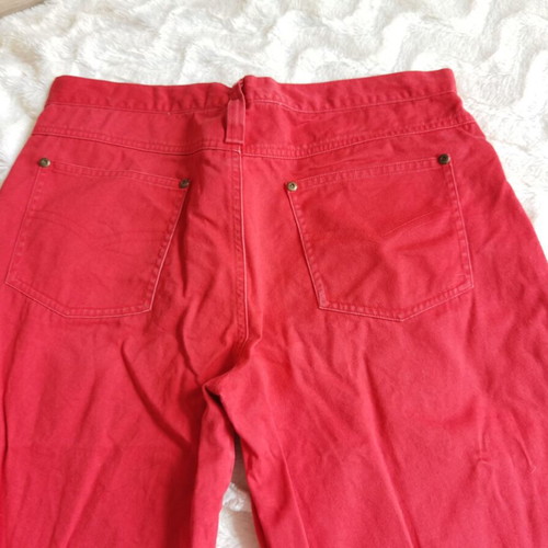 Modern women's red Charleston pants like new, cotton, size XL 42 14