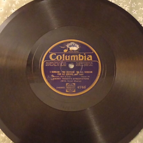 Gramophone record 78 rpm used, 1927