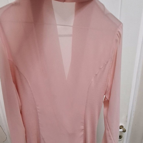 Light blouse with V neckline new, pink, sizes M/L