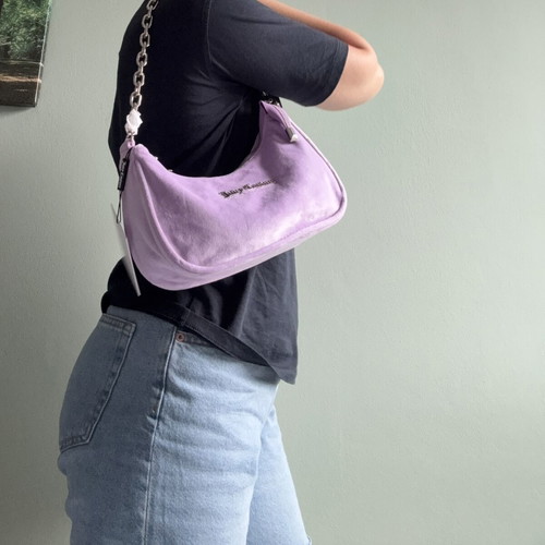 Juicy Couture velour shoulder bag, lavender