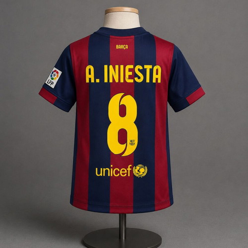 Barcelona A. Iniesta 2014 2015 Nike home football shirt, 128 cm boy