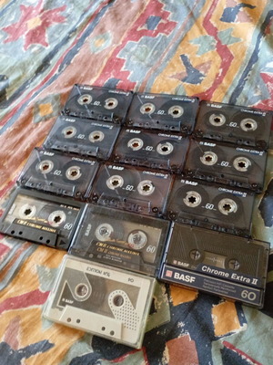 BASF Chrome Audio Cassettes used, pack of 13