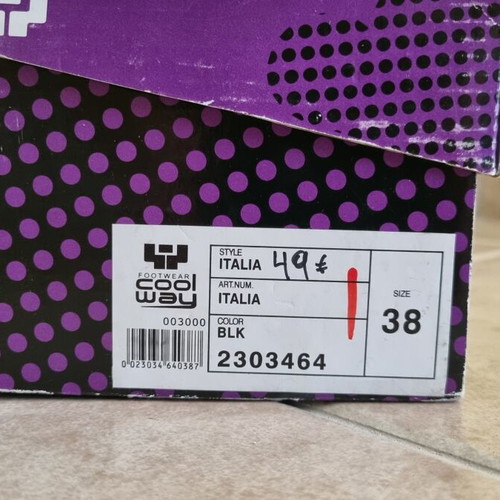 Coolway ballerina shoes size 38, black and white, patent details
