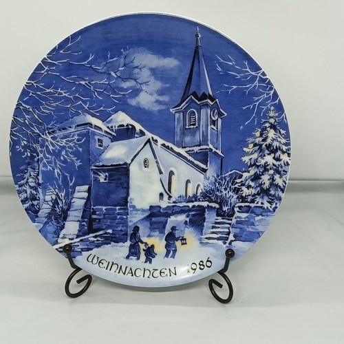 German Christmas wall plate 1986 used