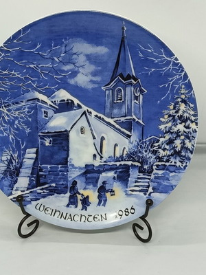 German Christmas wall plate 1986 used