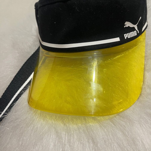 Puma visor cap new with tags, black and yellow transparent