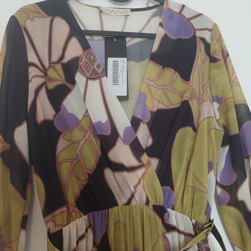 Wrap dress with pleated skirt and belt new, Dress2unDress, black