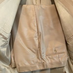 Lame suit with trousers set like new, beige, size XL