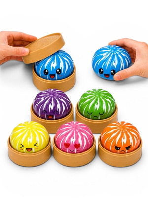 Mystery Bao Bun Stripes Dumplings squishy καινούργιο, πολύχρωμο, 8 εκ