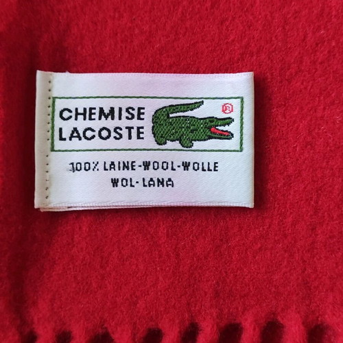 Lacoste scarf like new, red
