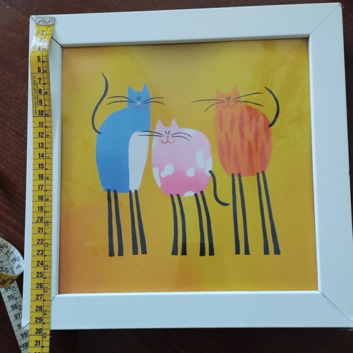 Frames used, set of three square 30x30 cm