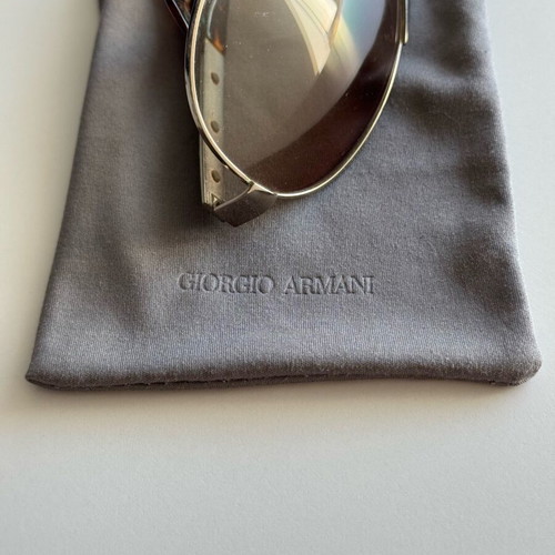 Emporio Armani 9355 sunglasses used, brown and silver