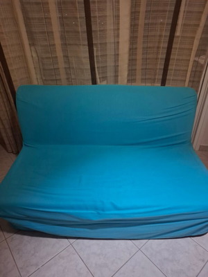 Sofa bed with 2 sets of covers, 1.40 m width
