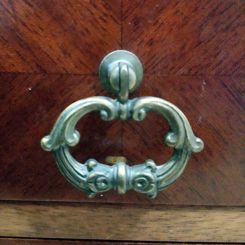 Antique sideboard buffet like new with gray marble top