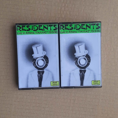 The Residents rare double cassette used, Live in Athens 1990