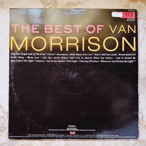 Van Morrison The Best of Van Morrison vinyl record used, rock