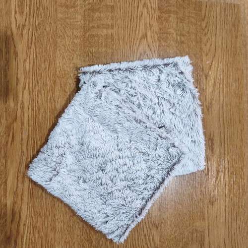 Set of 2 decorative pillow covers 40x40 cm, white-grey, fluffy texture