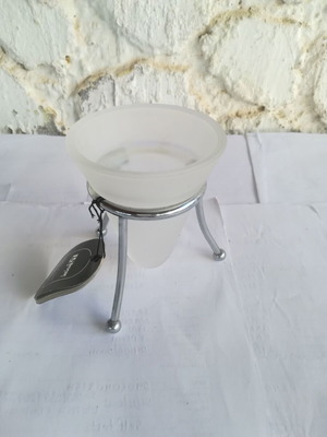 Decorative crystal table decor new with three-legged stainless steel base