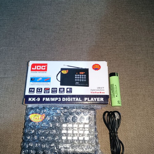 Rechargeable radio with LCD screen and USB, new