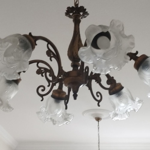 Vintage Brass Chandelier 6-light | Genuine Brass | Custom Order
