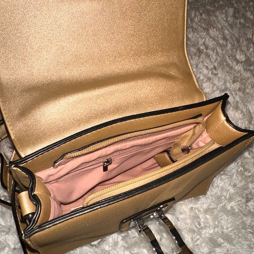 Zara crossbody bag used, gold with adjustable strap