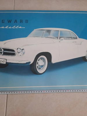 Vintage Borgward Isabella promotional metal sign like new