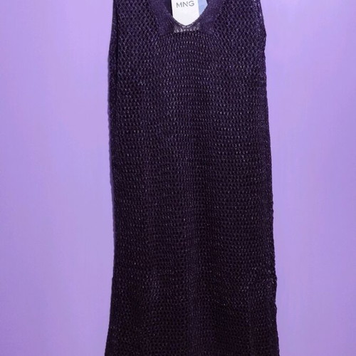 Mango openwork knit midi dress new, size -  25,00 - Vendora.cy