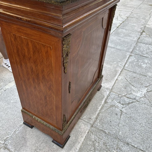 Bayou cabinet with marble and brass details, used