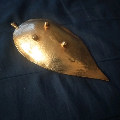 Gold-plated metal bowl 16 cm new
