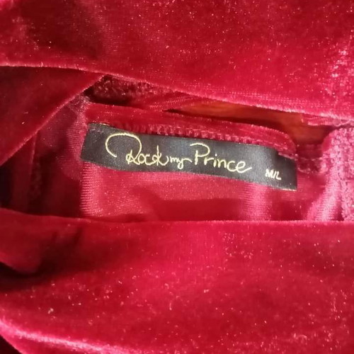 Velvet blouse Rock my Prince burgundy size M/L like new