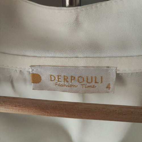 Beige-Cream Long Sleeve Blouse Derpouli Like New Size 4
