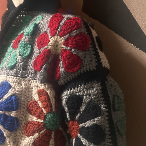 Handmade knitted jacket new, multicolor